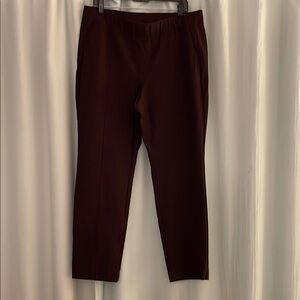 3 for $25! J Jill ponte slim leg burgundy pants, size large